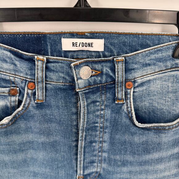 RE/DONE NWT 90's High Rise Ankle Crop in Classic Faded Blue // 26 - Picture 5 of 12